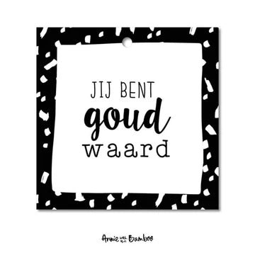 cadeaulabel jij bent goud waard