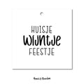 cadeaulabel huisje wijntje feestje