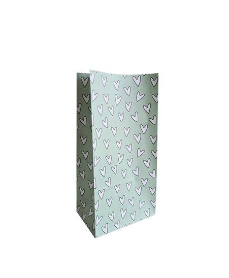 blokbodemzak hartjes mint