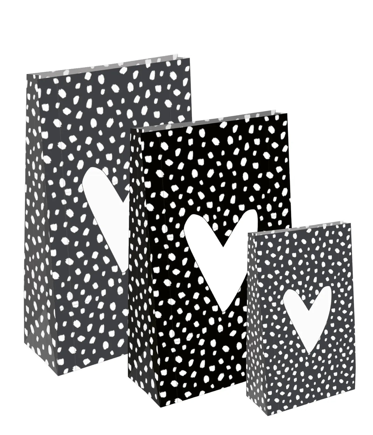blokbodemzak hartjes dots