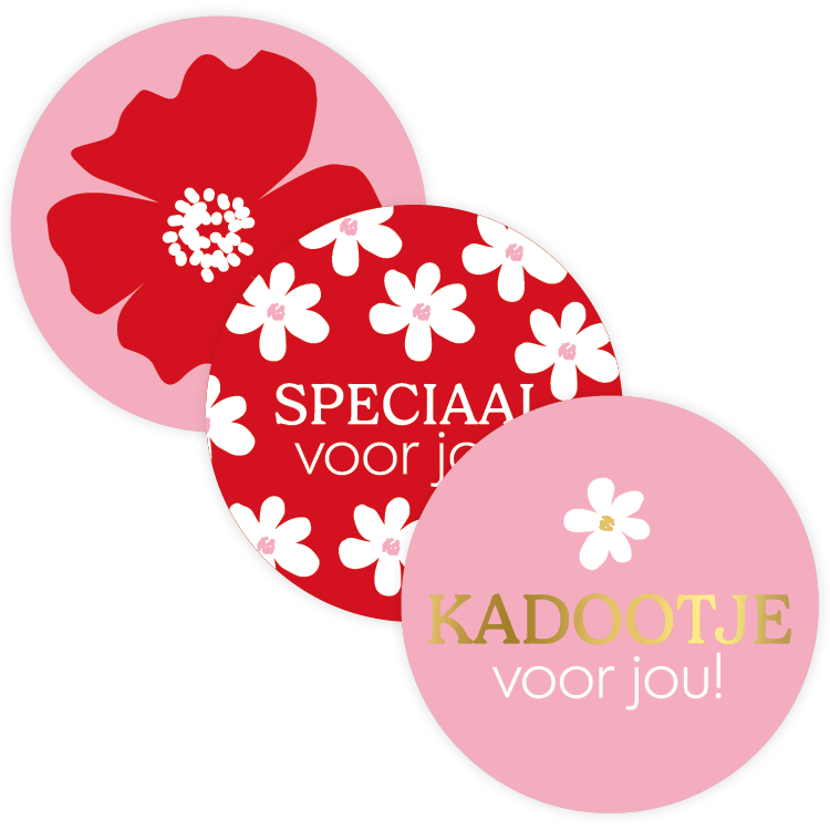 cadeausticker kadootje voor jou bloem