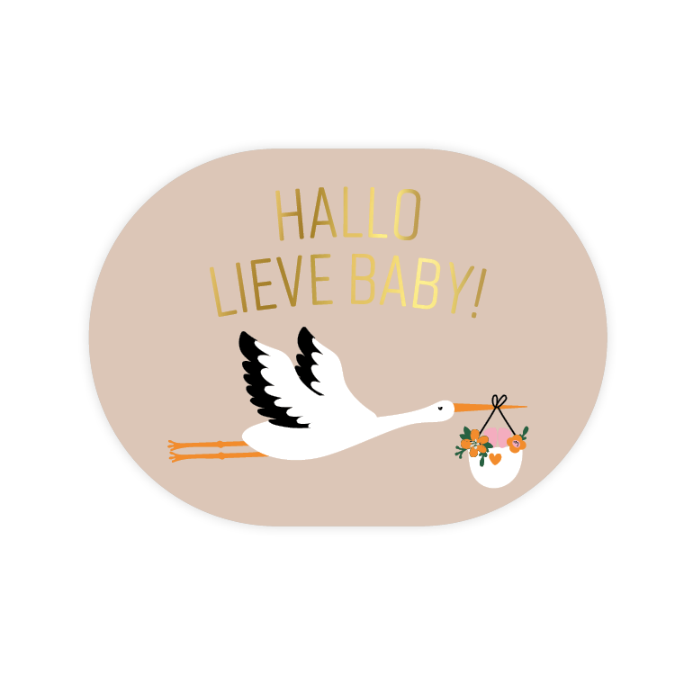 cadeausticker hallo lieve baby