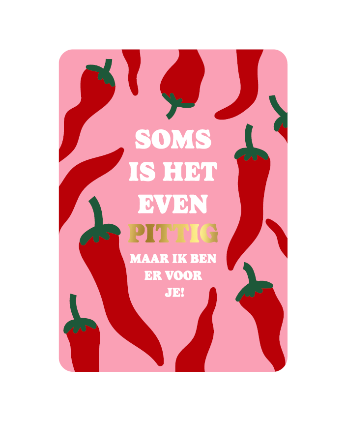 kaart soms is het even pittig maar ik ben er voor je