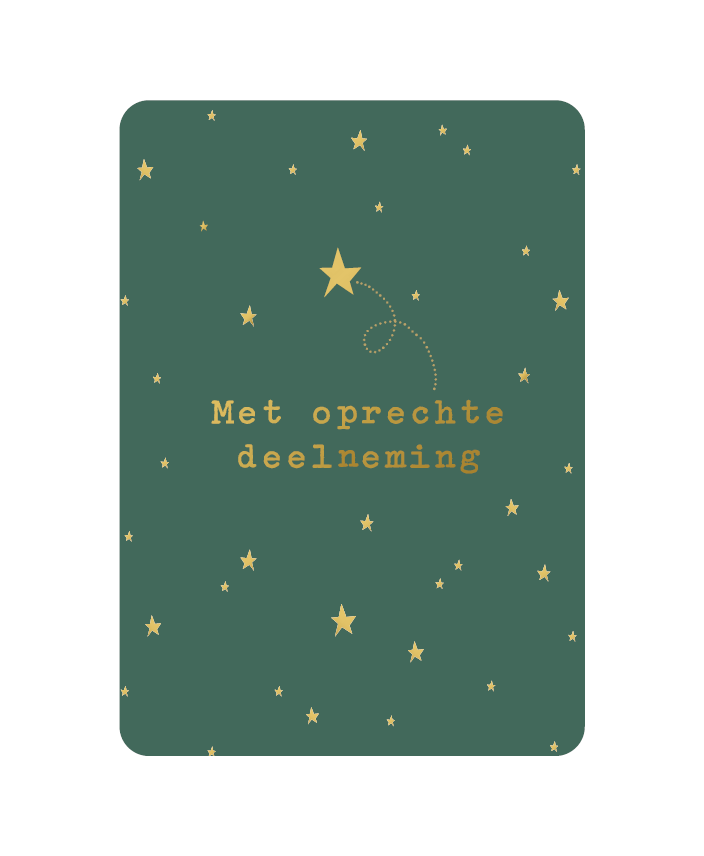 kaart met oprechte deelneming