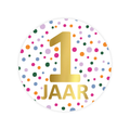 cadeausticker hoera 1 jaar