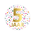 cadeausticker 5 jaar