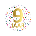 cadeausticker 9 jaar