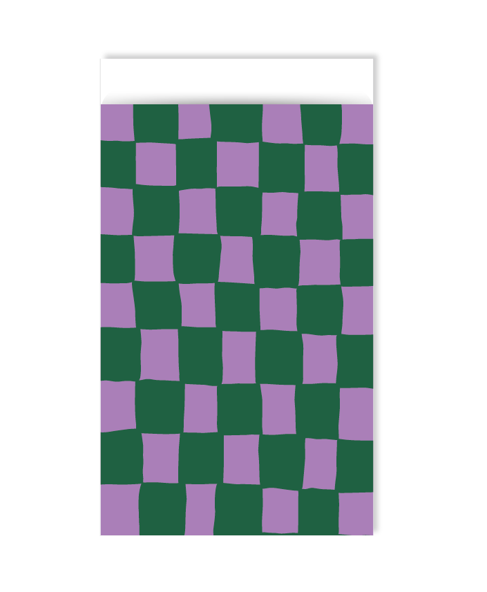 cadeauzakjes handdraw grid green purple