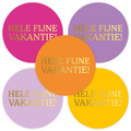 cadeausticker hele fijne vakantie