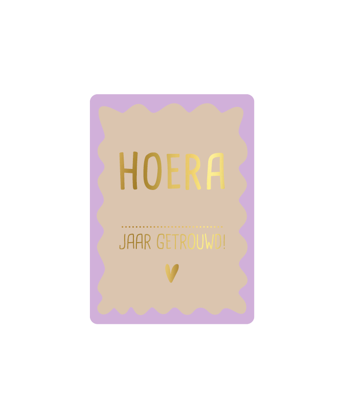 cadeaukaart hoera jaar getrouwd