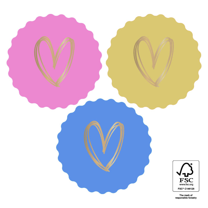 cadeausticker heart gold happy