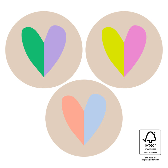 cadeausticker hearts duo