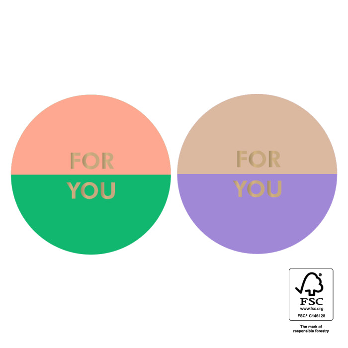 cadeausticker for you split gold