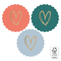 cadeausticker heart gold bright