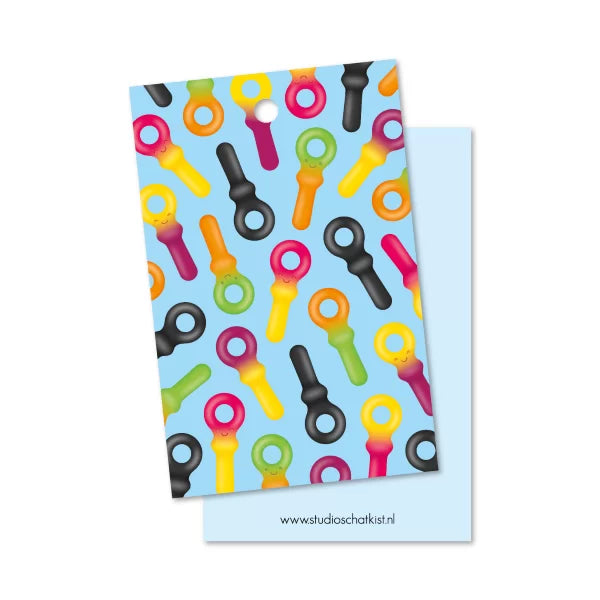cadeaulabel snoepsleutels