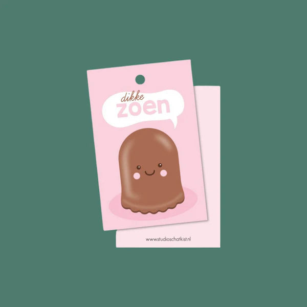 cadeaulabel dikke zoen
