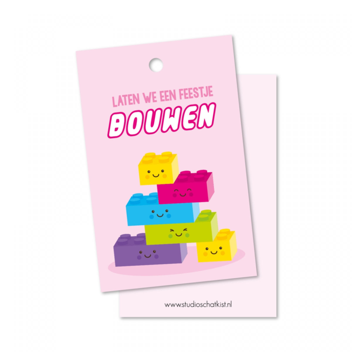 cadeaulabel laten we een feestje bouwen