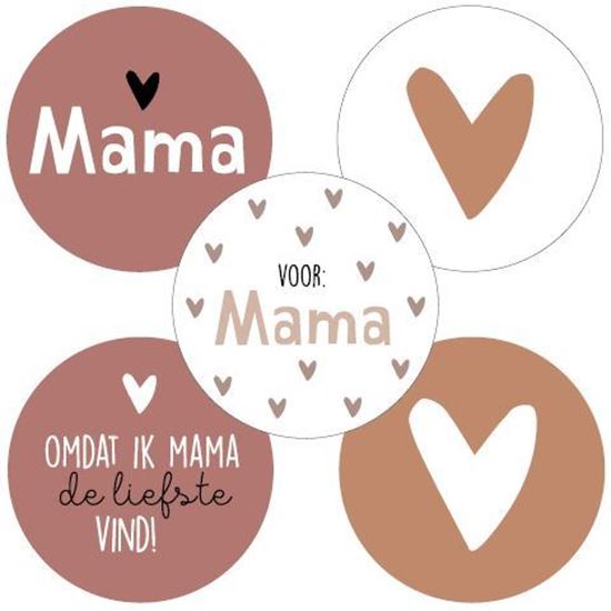 cadeausticker mama - moederdag - kassaplan