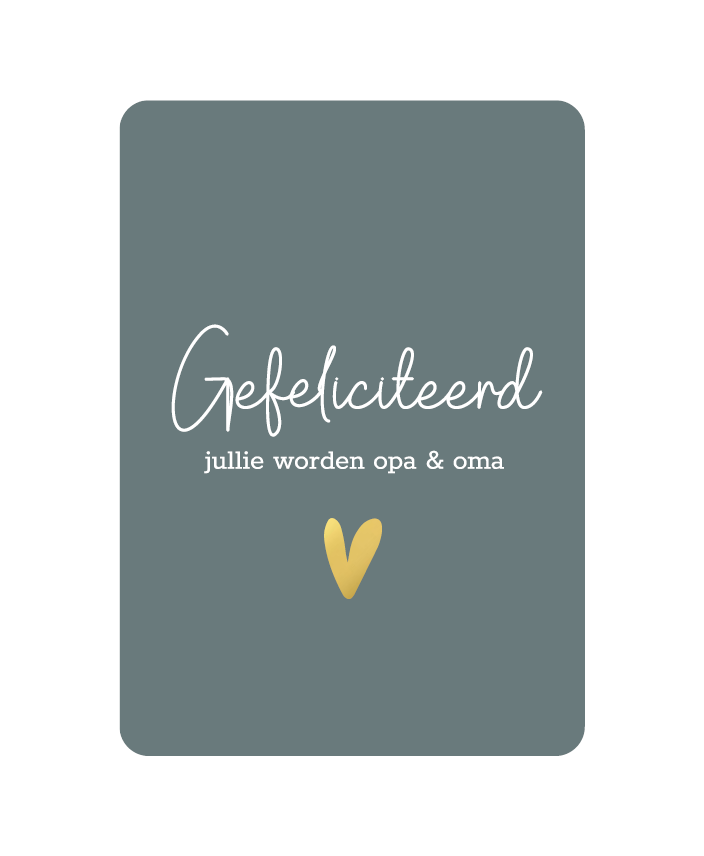 kaart gefeliciteerd jullie worden opa & oma
