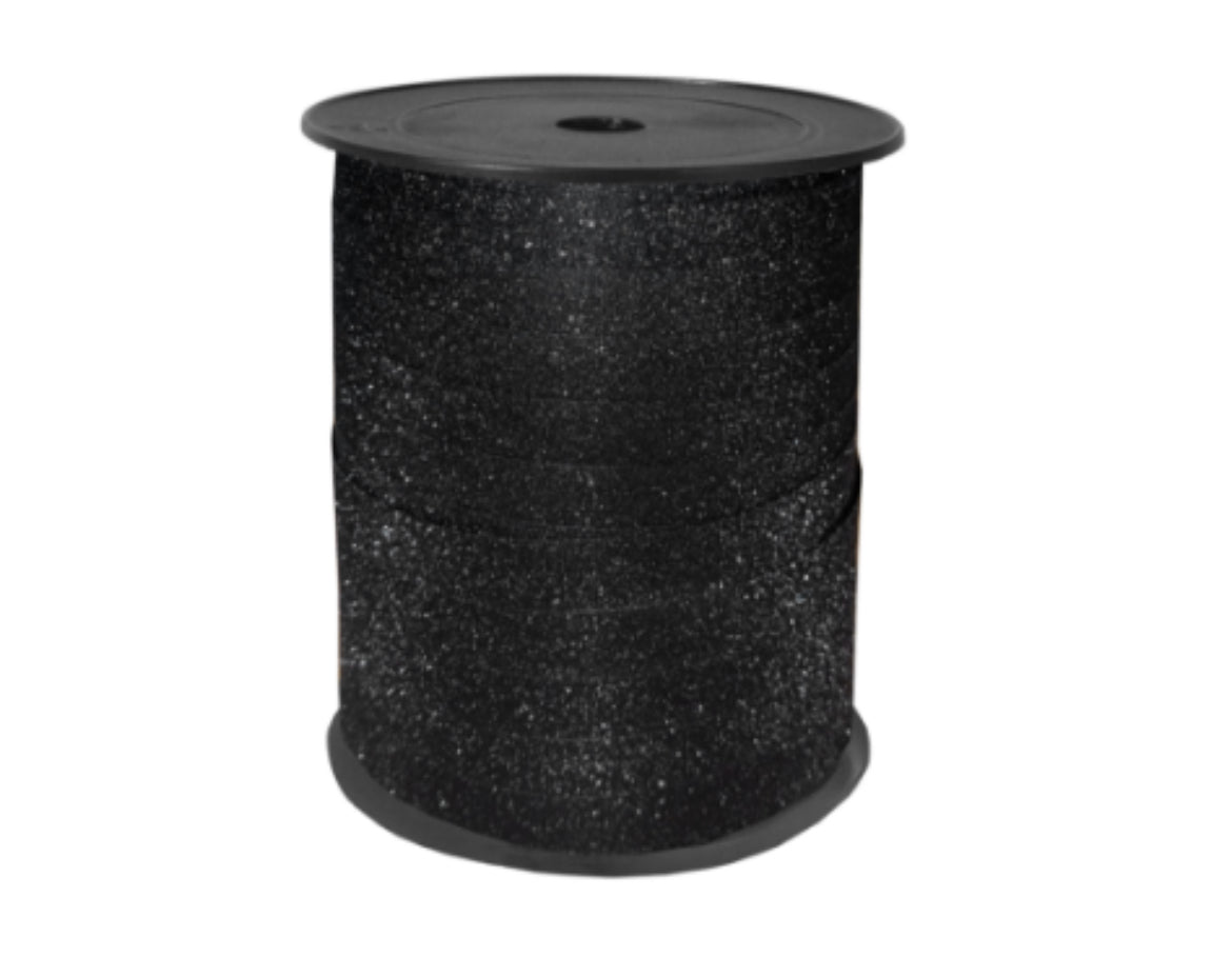 cadeaulint zwart glitter