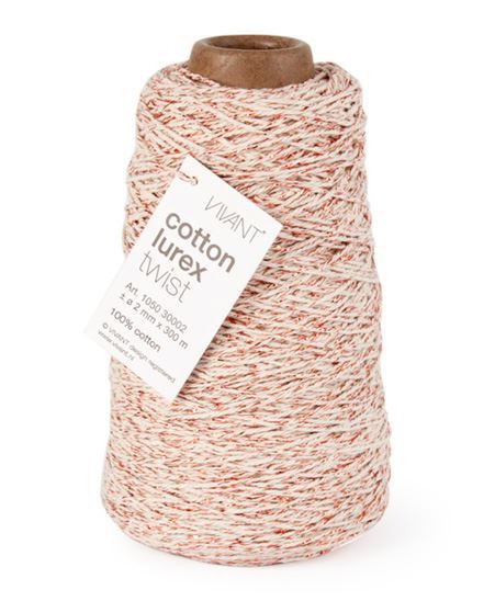 bakkerstouw creme metallic rosegoud