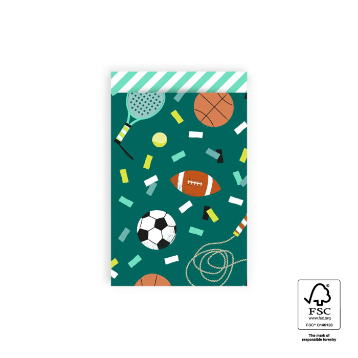 cadeauzakjes sports stripe mint