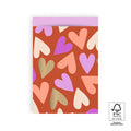 cadeauzakjes big hearts cognac pink