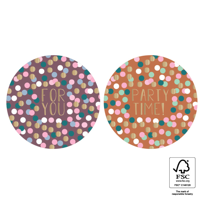 Cadeausticker for you confetti