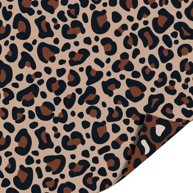 Cadeaupapier leopard beige panterprint