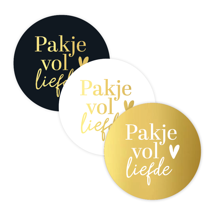 cadeausticker pakje vol liefde