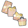 cadeausticker cadeautjes goud/wit