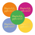cadeausticker hartelijk gefeliciteerd