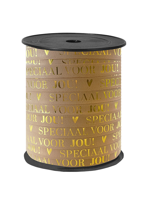 cadeaulint speciaal voor jou mokka goud