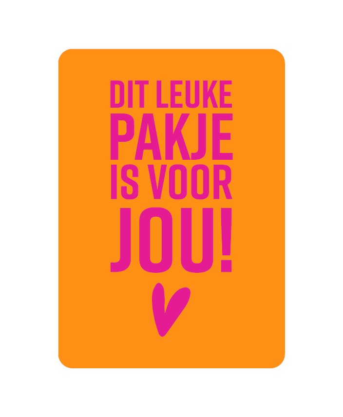 kaart dit leuke pakje is voor jou