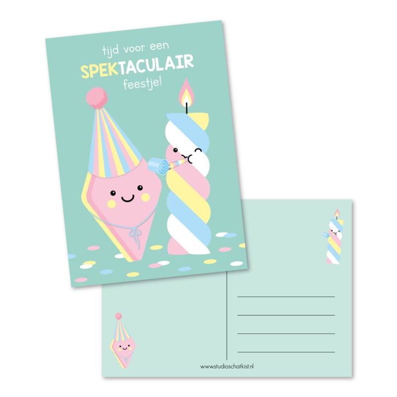kaart tijd voor een spektaculair feestje
