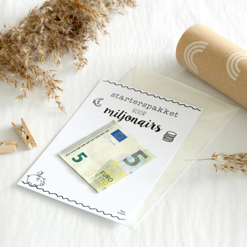kaart starterspakket voor miljonairs