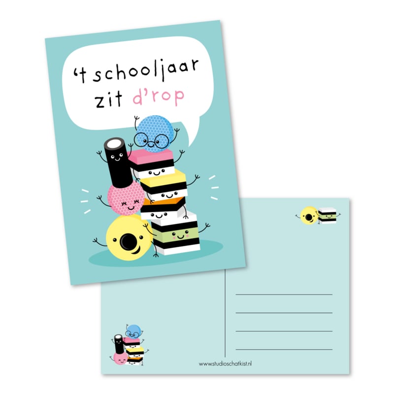 kaart het schooljaar zit d'rop