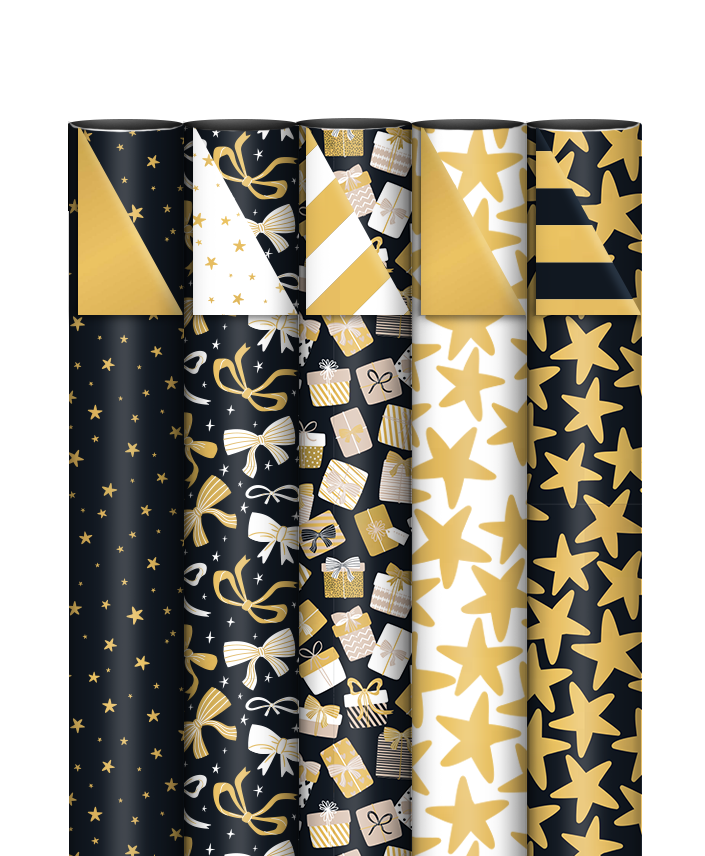 cadeaupapier black en gold box