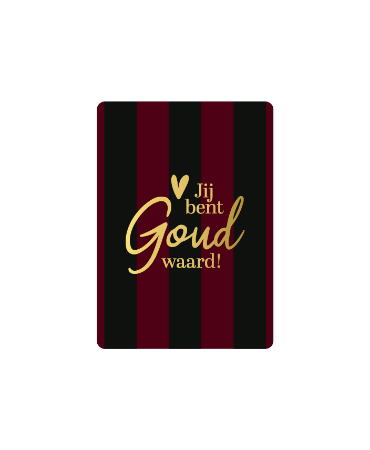 cadeaukaart jij bent goud waard!