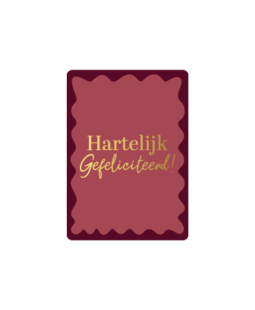cadeaukaart hartelijk gefeliciteerd!
