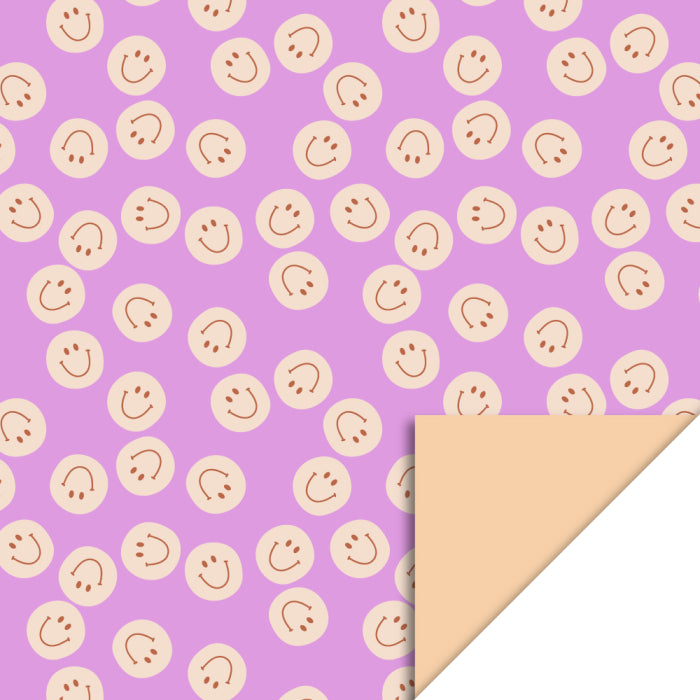 cadeaupapier Smiley Pink-Peach