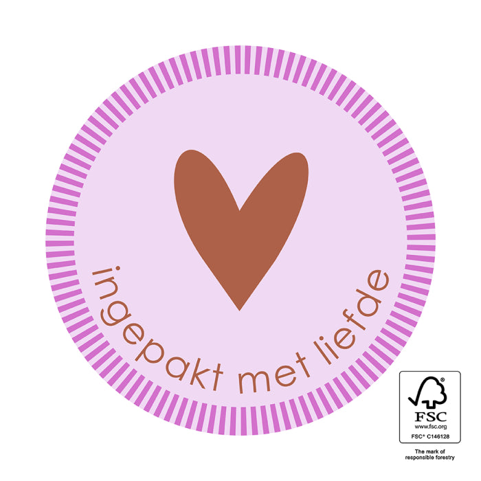 cadeausticker ingepakt met liefde