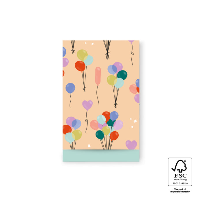 cadeauzakjes balloons peach pistache