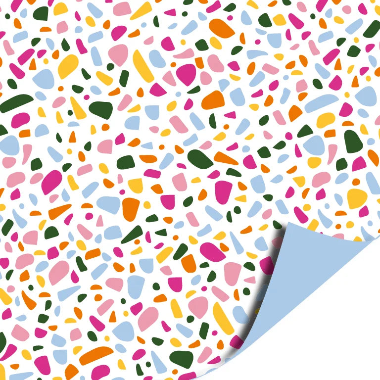 cadeaupapier terrazzo roze