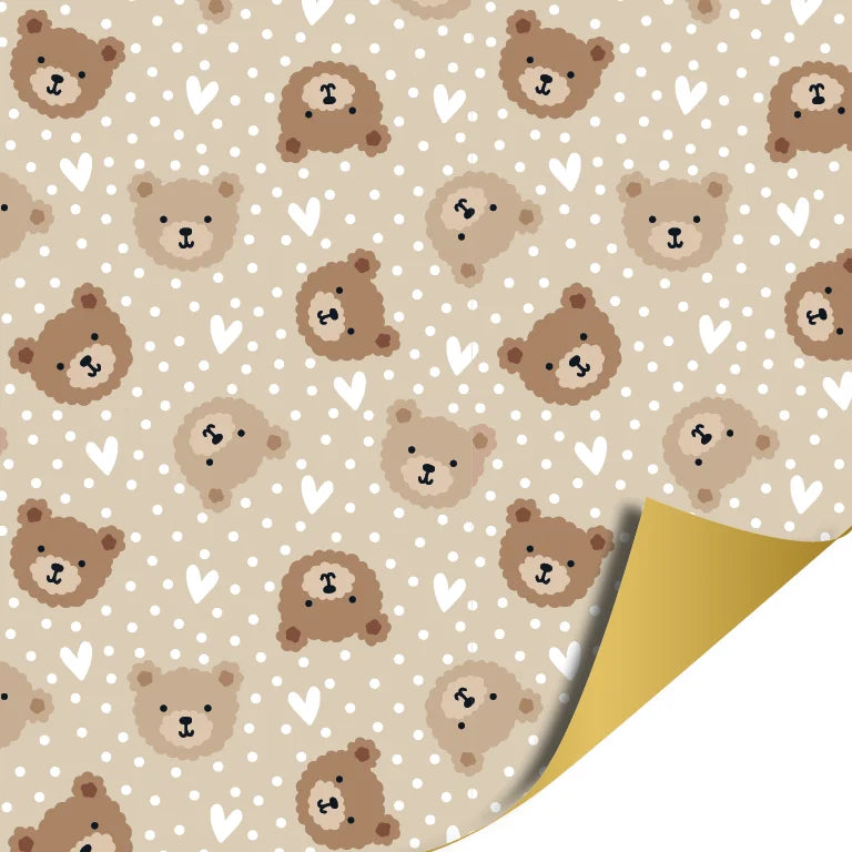 cadeaupapier little bear beige