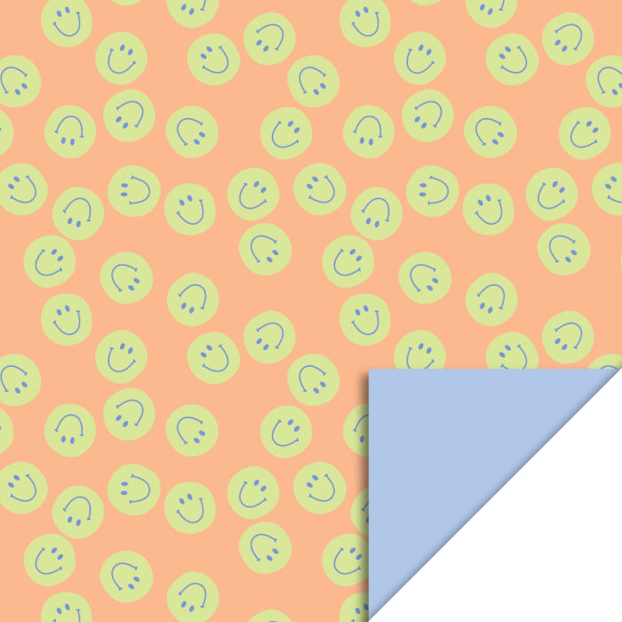 cadeaupapier Smile Orange - Blue