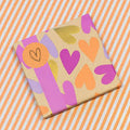 cadeaupapier Big Hearts Gold - Pink