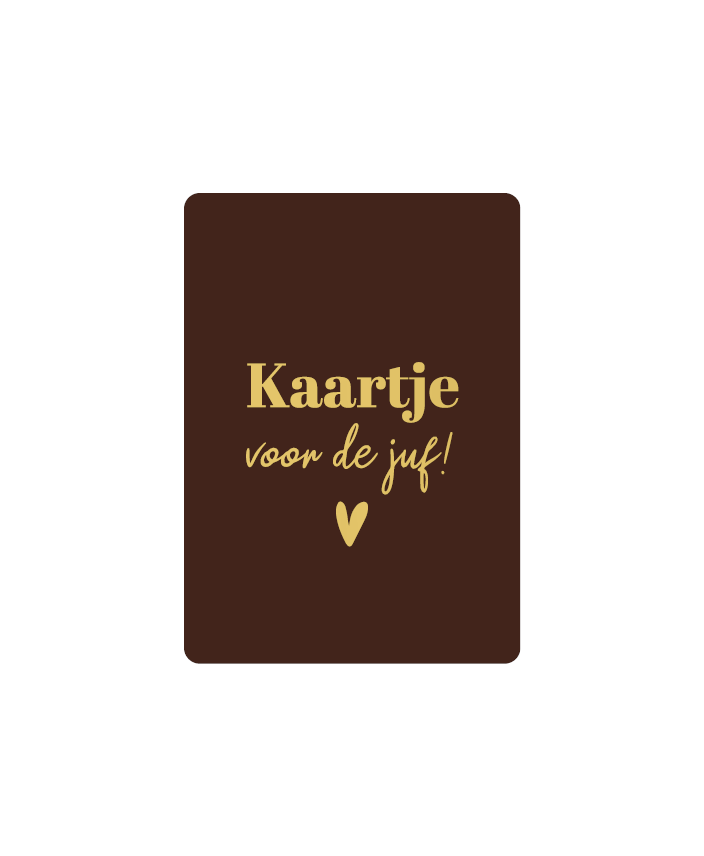 cadeaukaart kaartje voor de juf