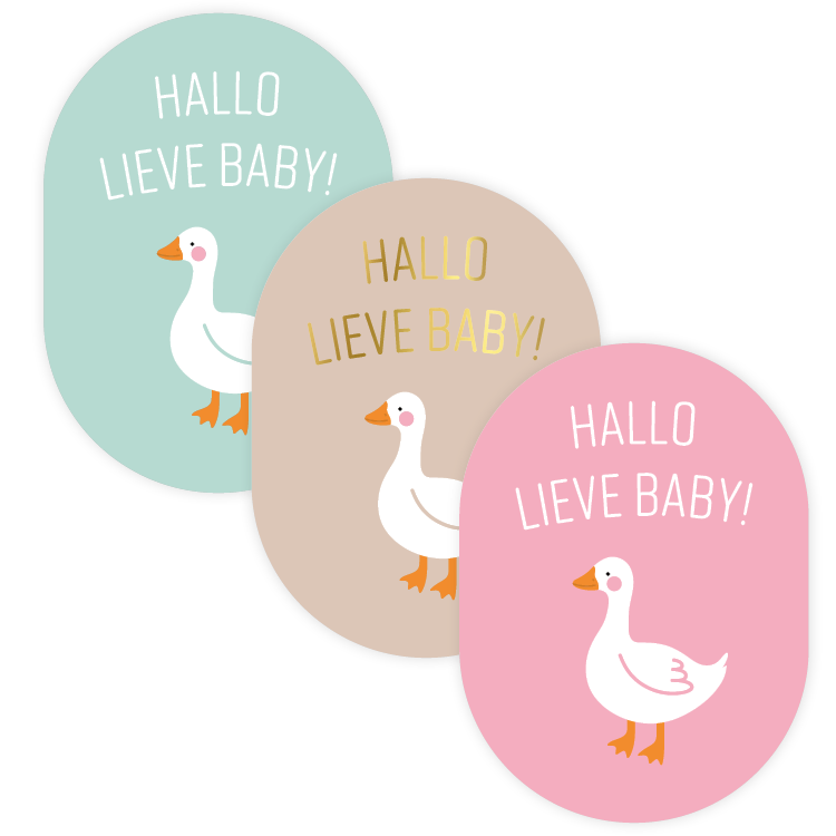 cadeausticker hallo lieve baby