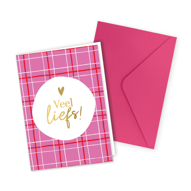 Kaart veel liefs met envelop